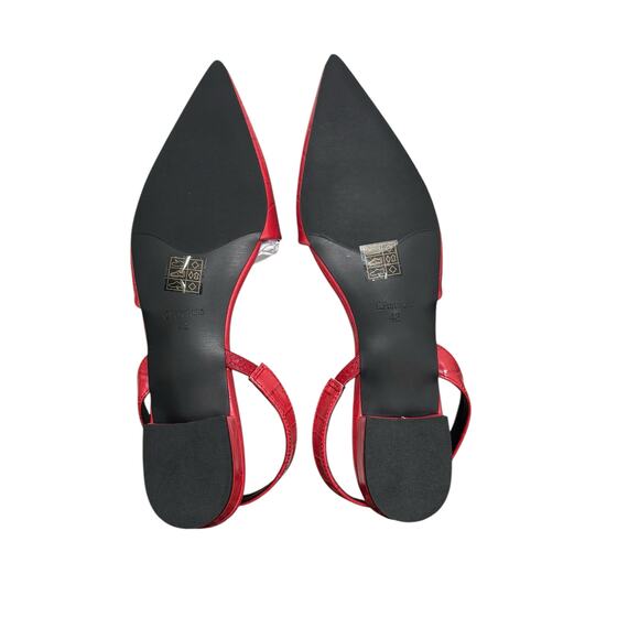NIB! C.Paravano Slingback Flats in Red - Size EU 42 / US 11.5 - Picture 7 of 10